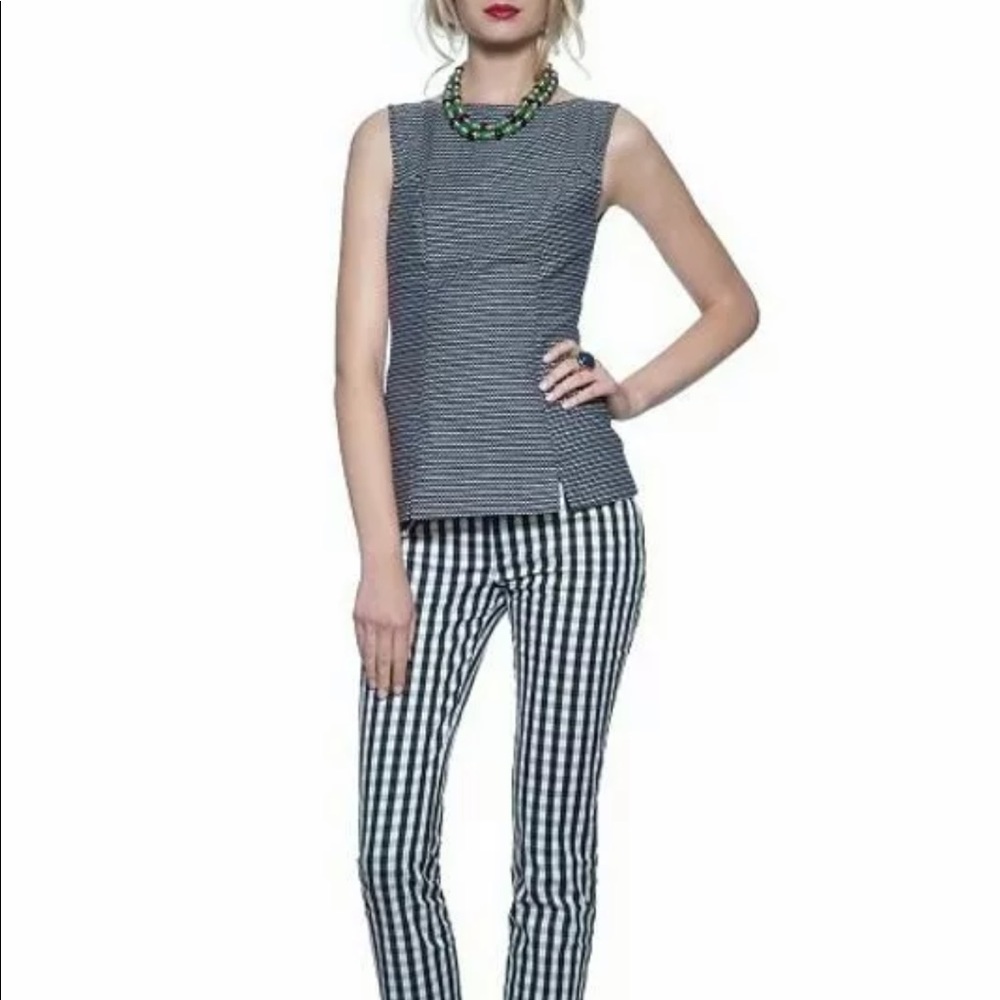 Mad men navy gingham Capri 10 - Picture 2 of 5